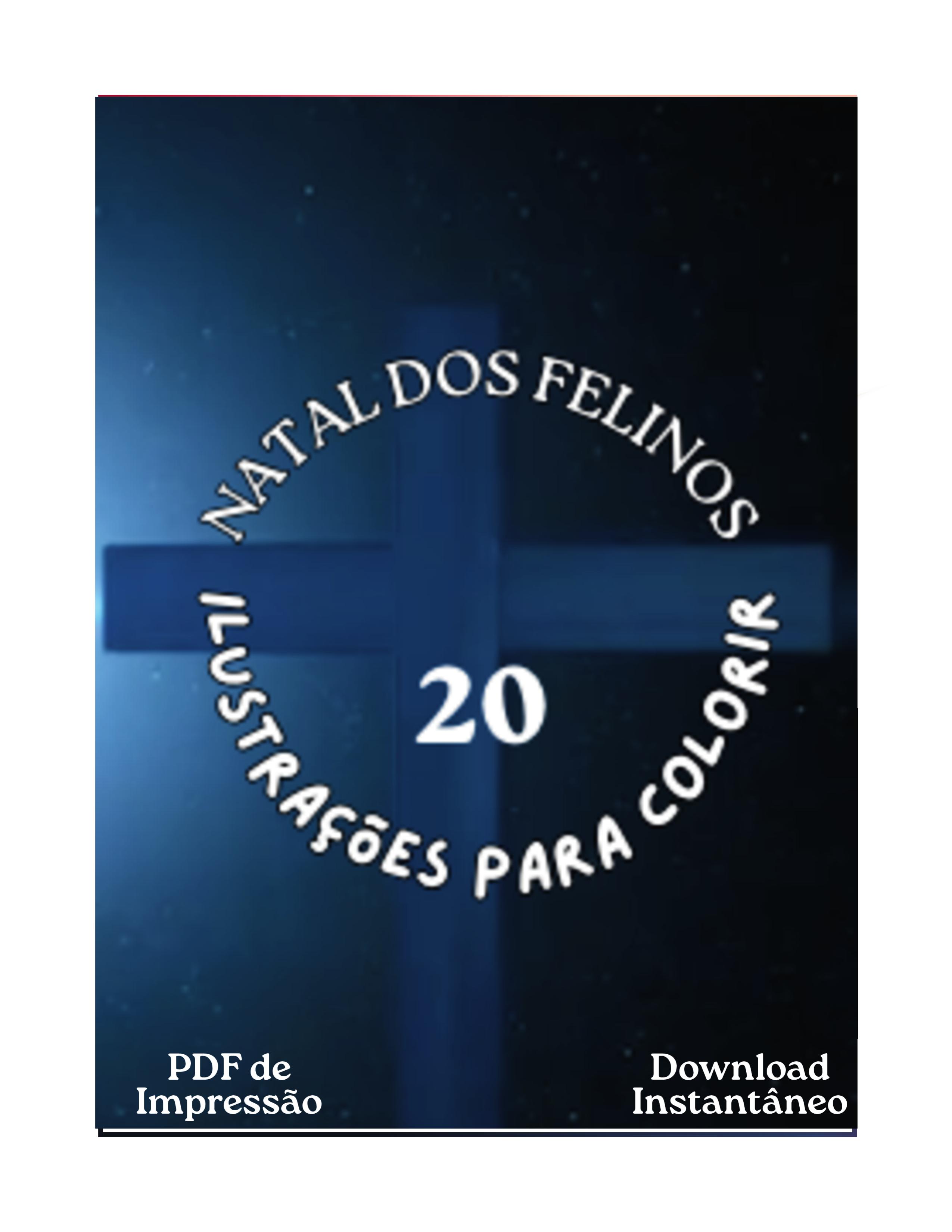 Capa do e-book de colorir Natal dos Felinos, da MDEDITORA