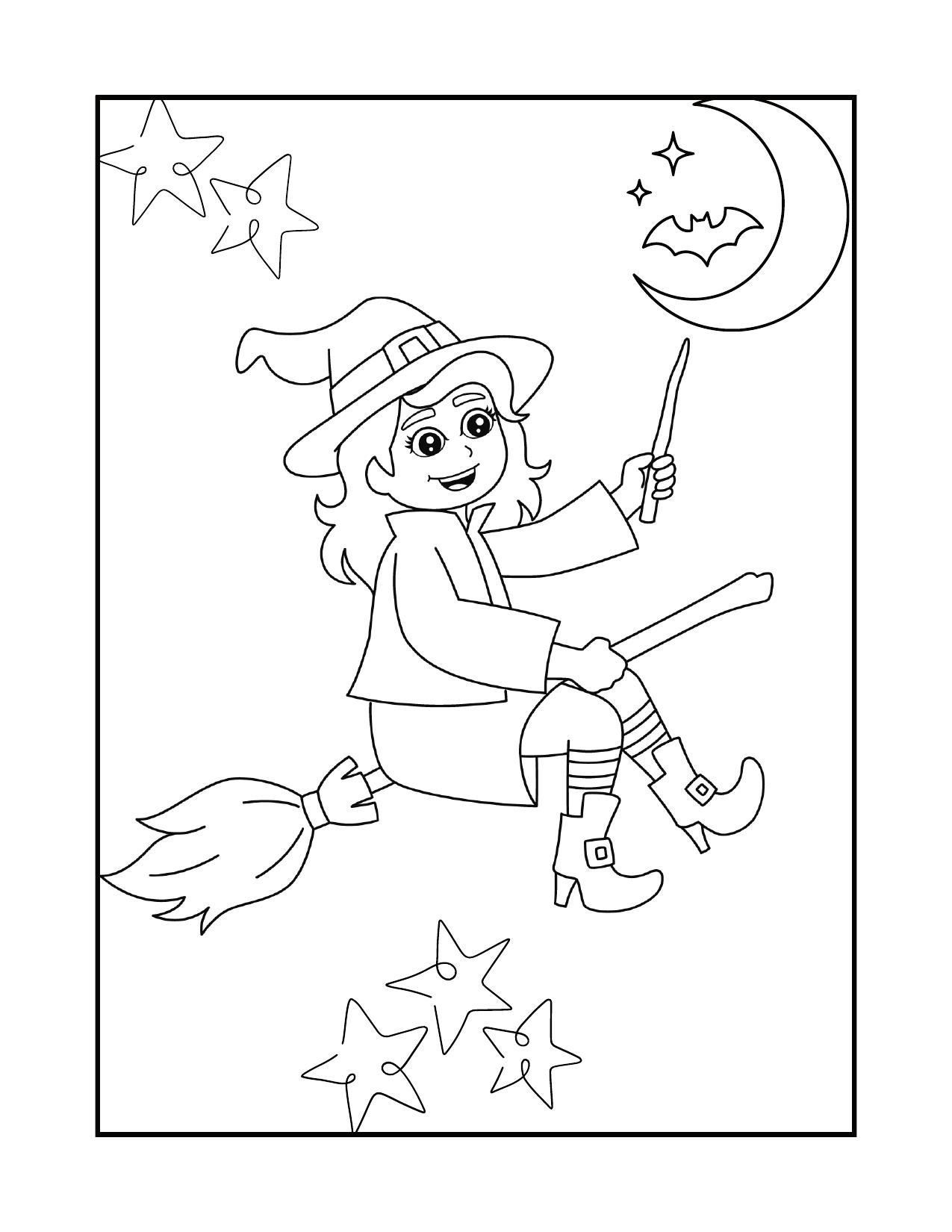 Página de exemplo para colorir do e-book Doçura ou Travessura: É Halloween