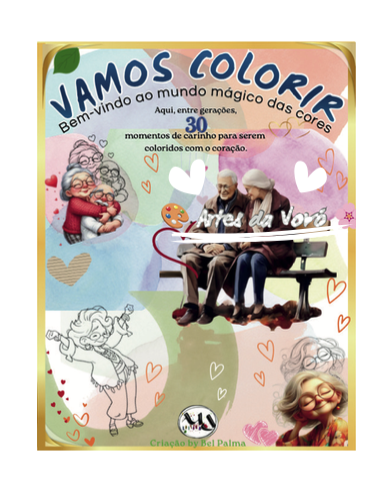 Capa do e-book de colorir Artes da Vovó, da MDEDITORA