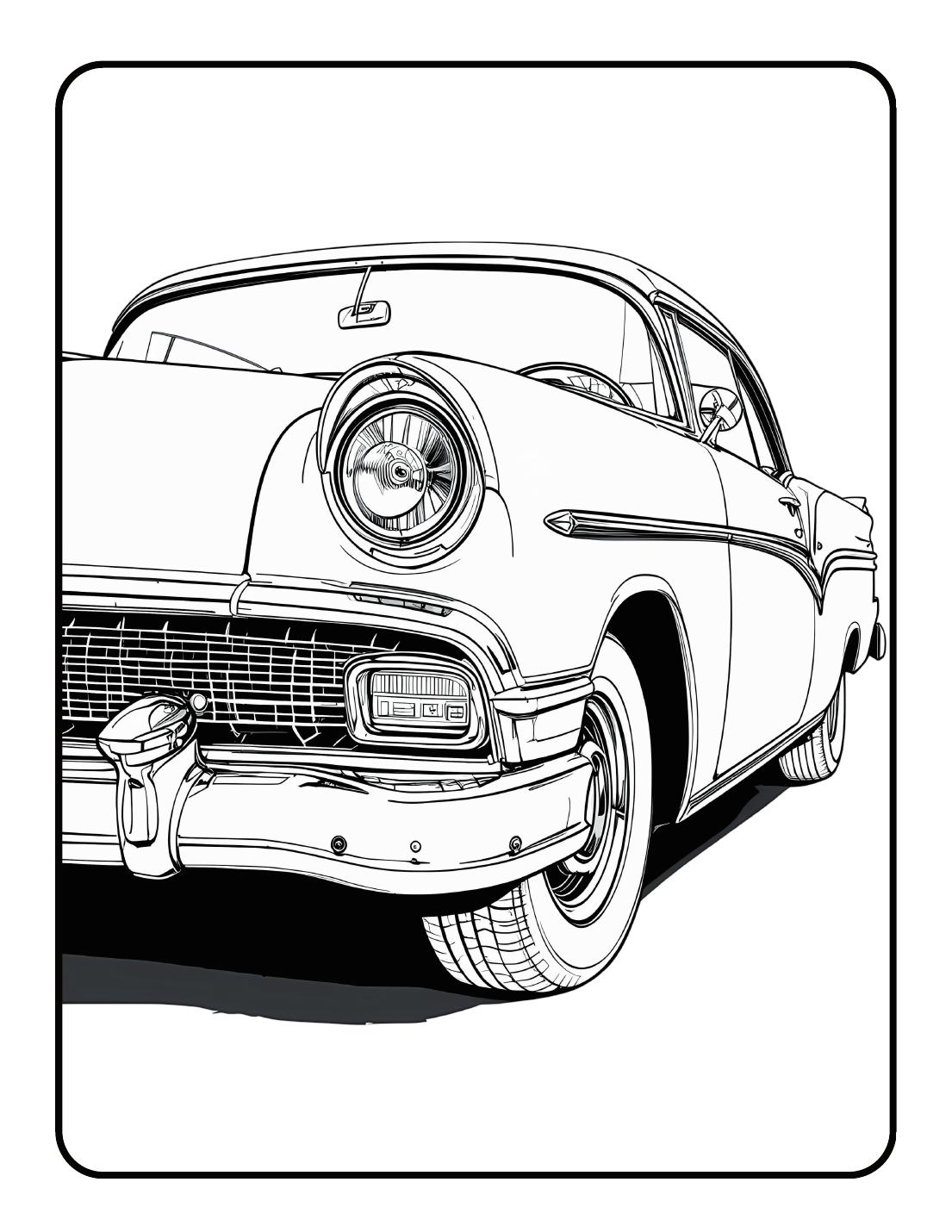Página de exemplo para colorir do e-book Máquinas Incríveis