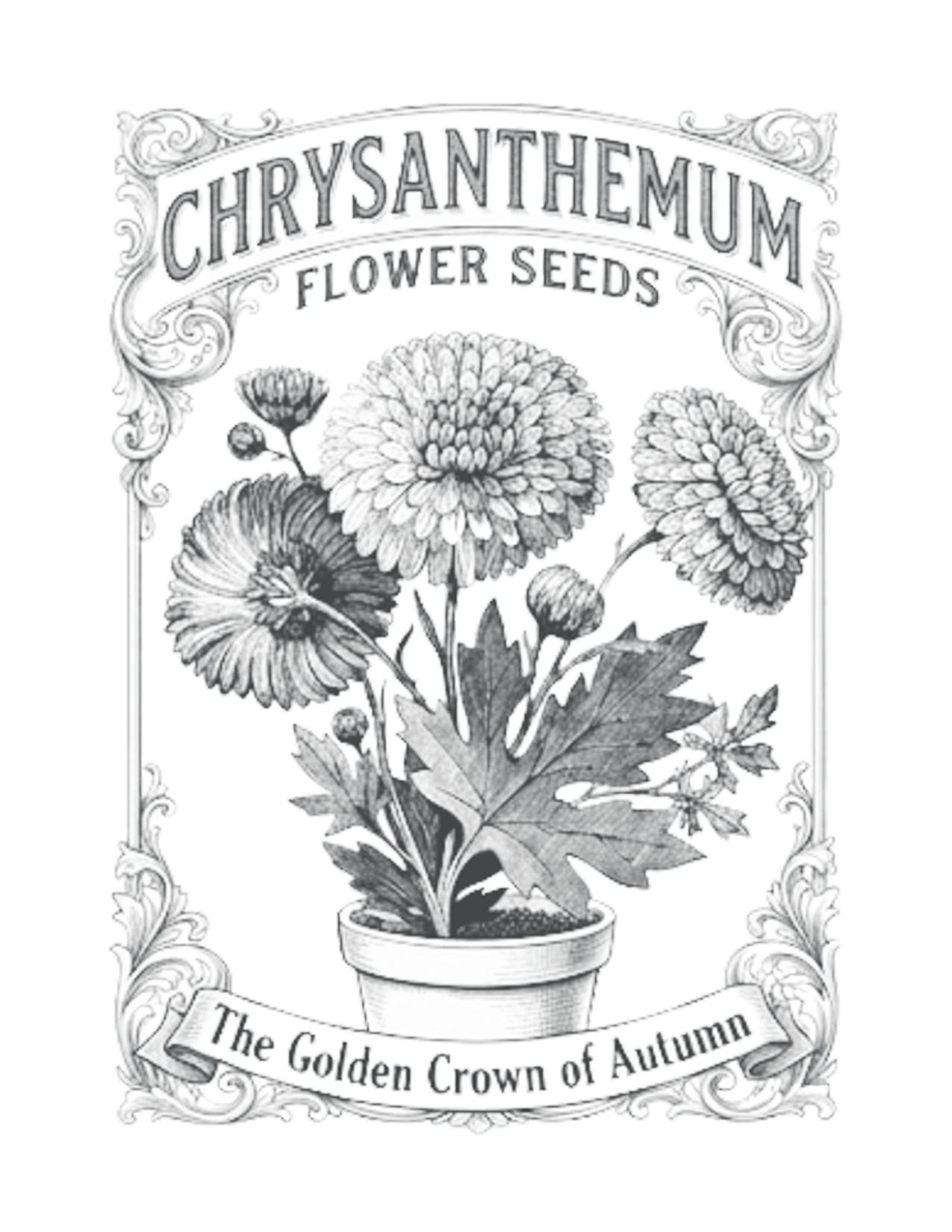 Página de exemplo para colorir do e-book The Antiquarian's Garden