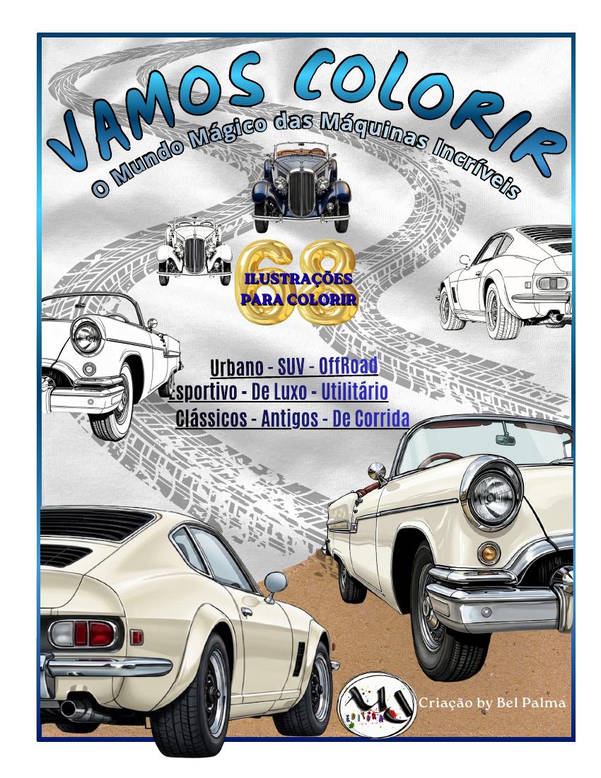 Capa do e-book de colorir Máquinas Incríveis, da MDEDITORA