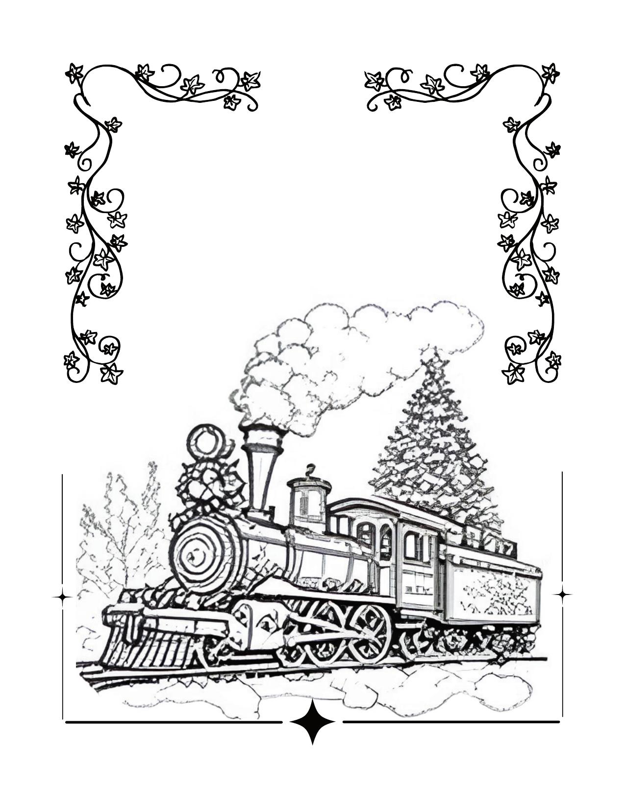 Página de exemplo para colorir do e-book Chegou o Natal