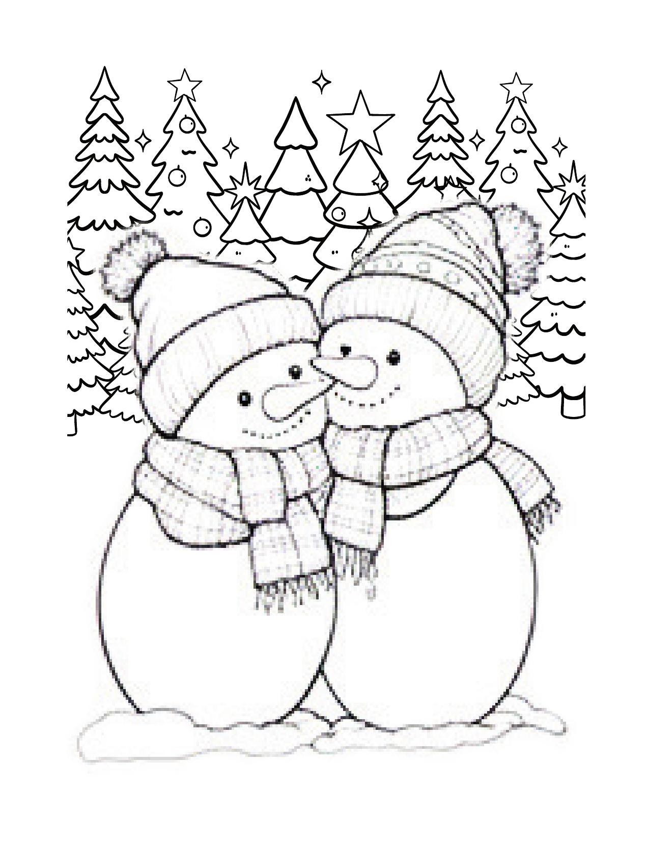 Página de exemplo para colorir do e-book Chegou o Natal