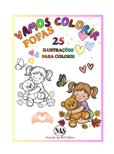 Capa do e-book de colorir Fofas para Colorir, da MDEDITORA
